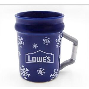 Lowe's Navy Snowflake Mug New without tags 2025